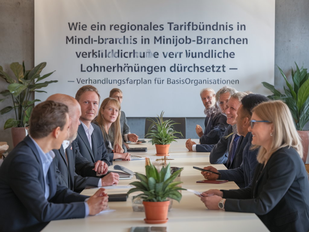 Wie ein regionales tarifbündnis in minijob‑branchen verbindliche lohnerhöhungen durchsetzt — verhandlungsfahrplan für basisorganisationen